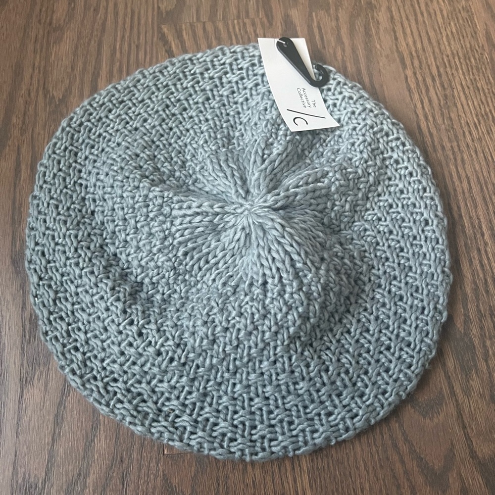Blue knit hat